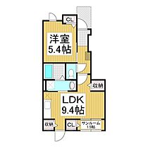 長野県長野市上野3丁目（賃貸アパート1LDK・1階・40.01㎡） その2