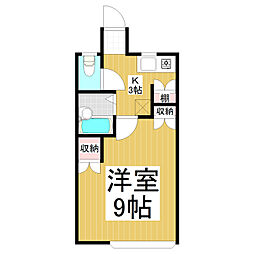 エルシャンテ 1Kの間取図画像