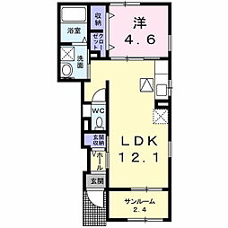 ミントブリーゼ 1LDKの間取図画像