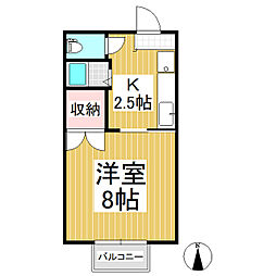 メゾンイケダ 1Kの間取図画像