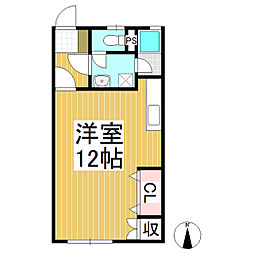 ハイツサイドパーク ワンルームの間取図画像