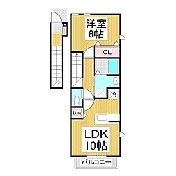 ジューエル 1LDKの間取図画像