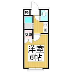 ベルメゾン 1Kの間取図画像