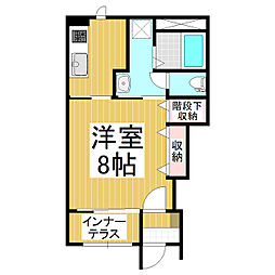 プログレス3番館 1Kの間取図画像
