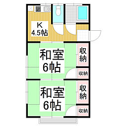 児玉アパート 2Kの間取図画像
