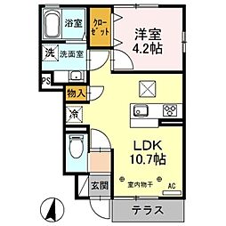 アヴニール・y 1LDKの間取図画像