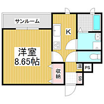 アーツ本庄  ｜ 長野県松本市本庄（賃貸マンション1K・2階・34.49㎡） その2