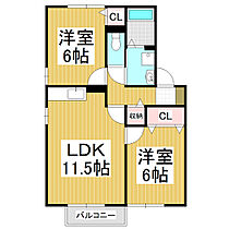 エトワールB棟  ｜ 長野県松本市沢村3丁目（賃貸アパート2LDK・2階・53.76㎡） その2