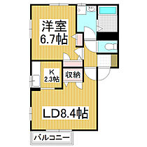 フォンティーヌ・サワIII  ｜ 長野県松本市大字島立（賃貸アパート1LDK・1階・42.48㎡） その2