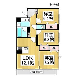 間取図画像 3LDK