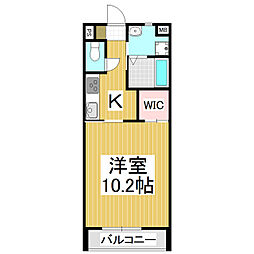 DE DOMO GEMINOS 2nd 1階1Kの間取り