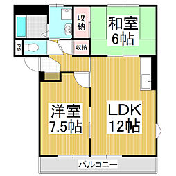 ＲＥＳＩＤＥＮＣＥ筒井 2階2LDKの間取り