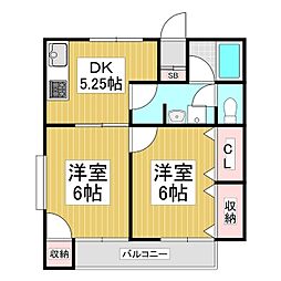 間取図画像 2DK