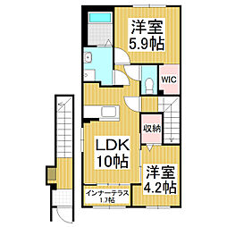 (仮)鎌田アパート新築工事 2LDKの間取図画像