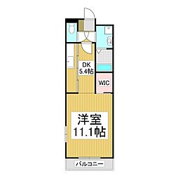 ベレオ・モンテーヌ 1DKの間取図画像