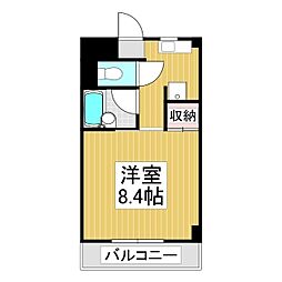 エーブル21 1Kの間取図画像