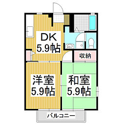 ディアス・リングD 2Kの間取図画像