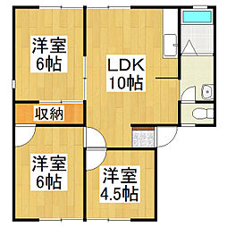 アーバンのぐちA 3LDKの間取図画像
