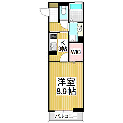 ヴィオコート平田 1Kの間取図画像