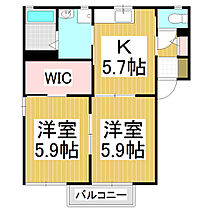 フォーレスももせＡ棟  ｜ 長野県松本市寿中1丁目（賃貸アパート2K・2階・43.54㎡） その2
