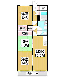 ドリームハウスA 3LDKの間取図画像