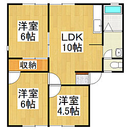 アーバンのぐちA 3LDKの間取図画像