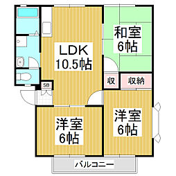 サンビレッヂ開智A 3LDKの間取図画像