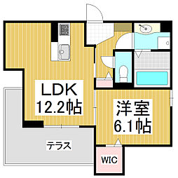GRAND D-ROOM大手 1LDKの間取図画像