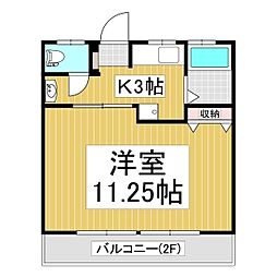 ドミールC 1Kの間取図画像