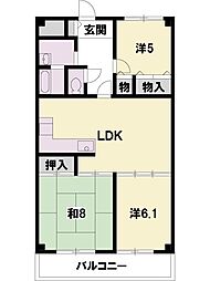 ネオコーポ大津湖城ヶ丘 7階3LDKの間取り