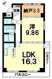 シティライフ彦根 1SLDKの間取図画像