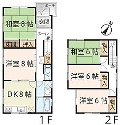 彦根市東沼波町 5DKの間取り