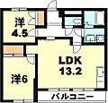 コーポ道寄1階6.0万円