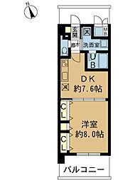 セシリー南草津 4階1DKの間取り