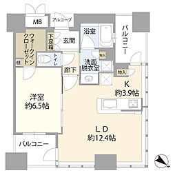 ジオグランデ梅田(0004234) 11階1LDKの間取り