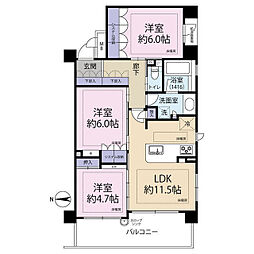 アバンエスパス烏丸御池(0005520) 5階3LDKの間取り