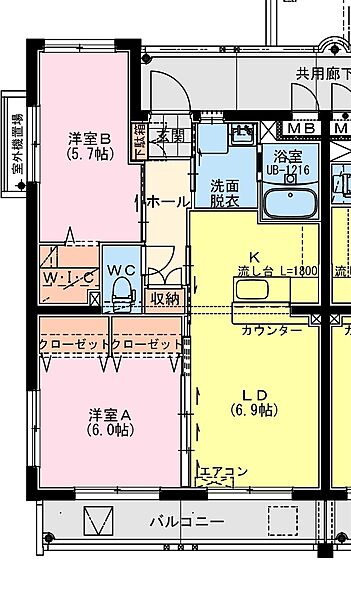 （仮称）高鍋町持田YMマンション 201｜宮崎県児湯郡高鍋町大字持田(賃貸マンション2LDK・2階・52.87㎡)の写真 その2