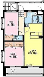 グランデ碧空 2LDKの間取図画像