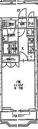 クロスワイズステージ1 1Kの間取図画像