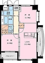 YsCourt3 2LDKの間取図画像