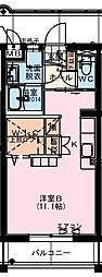 (仮称)木花YMマンション ワンルームの間取図画像
