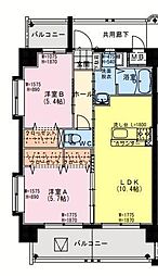 SkyDesign2 2LDKの間取図画像