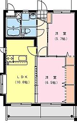 アンシャンテ・Y 2LDKの間取図画像