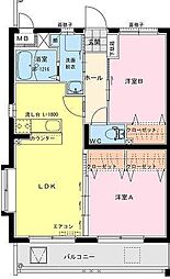 リヴェールMYM 2LDKの間取図画像