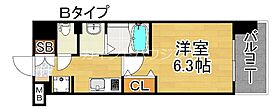 大阪府大阪市住之江区浜口西２丁目（賃貸マンション1K・13階・21.72㎡） その2