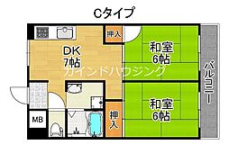 間取図画像 2DK