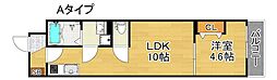 ニスム御崎 1LDKの間取図画像