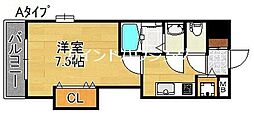 Luxe我孫子 1Kの間取図画像