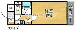ビバリーヒルズ玉出西 1Kの間取図画像