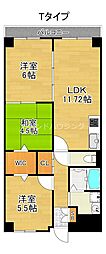 パティオ北加賀屋北棟 3LDKの間取図画像